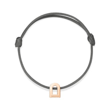 Load image into Gallery viewer, L'Arc Voyage Charm PM, 18k Rose Gold on Silk Cord Bracelet - DAVIDOR