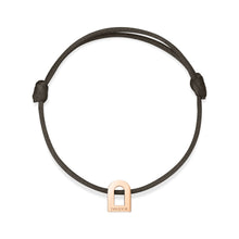 Load image into Gallery viewer, L'Arc Voyage Charm PM, 18k Rose Gold on Silk Cord Bracelet - DAVIDOR