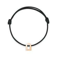 Load image into Gallery viewer, L'Arc Voyage Charm PM, 18k Rose Gold on Silk Cord Bracelet - DAVIDOR
