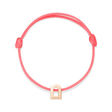Load image into Gallery viewer, L'Arc Voyage Charm PM, 18k Rose Gold on Silk Cord Bracelet - DAVIDOR