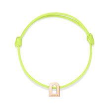 Load image into Gallery viewer, L'Arc Voyage Charm PM, 18k Rose Gold on Silk Cord Bracelet - DAVIDOR