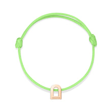 Load image into Gallery viewer, L'Arc Voyage Charm PM, 18k Rose Gold on Silk Cord Bracelet - DAVIDOR