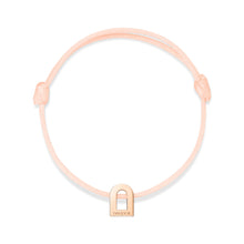 Load image into Gallery viewer, L'Arc Voyage Charm PM, 18k Rose Gold on Silk Cord Bracelet - DAVIDOR