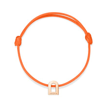 Load image into Gallery viewer, L'Arc Voyage Charm PM, 18k Rose Gold on Silk Cord Bracelet - DAVIDOR