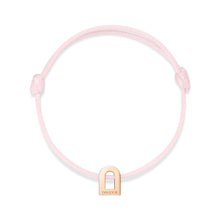 Load image into Gallery viewer, L'Arc Voyage Charm PM, 18k Rose Gold on Silk Cord Bracelet - DAVIDOR