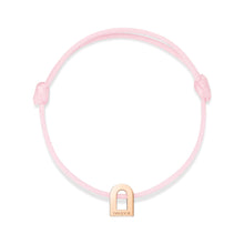 Load image into Gallery viewer, L'Arc Voyage Charm PM, 18k Rose Gold on Silk Cord Bracelet - DAVIDOR