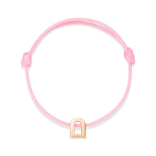 Load image into Gallery viewer, L'Arc Voyage Charm PM, 18k Rose Gold on Silk Cord Bracelet - DAVIDOR