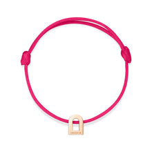 Load image into Gallery viewer, L'Arc Voyage Charm PM, 18k Rose Gold on Silk Cord Bracelet - DAVIDOR