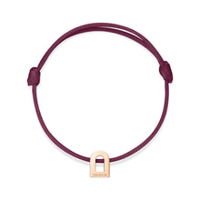 Load image into Gallery viewer, L'Arc Voyage Charm PM, 18k Rose Gold on Silk Cord Bracelet - DAVIDOR