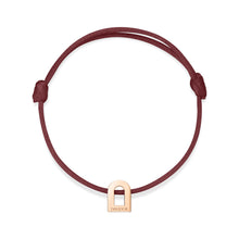Load image into Gallery viewer, L'Arc Voyage Charm PM, 18k Rose Gold on Silk Cord Bracelet - DAVIDOR