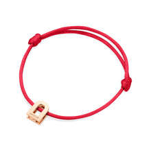 Load image into Gallery viewer, L'Arc Voyage Charm PM, 18k Rose Gold on Silk Cord Bracelet - DAVIDOR
