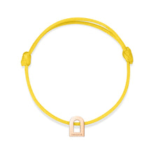 Load image into Gallery viewer, L'Arc Voyage Charm PM, 18k Rose Gold on Silk Cord Bracelet - DAVIDOR