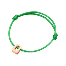 Load image into Gallery viewer, L'Arc Voyage Charm PM, 18k Rose Gold on Silk Cord Bracelet - DAVIDOR
