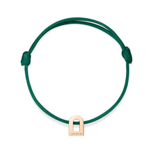 Load image into Gallery viewer, L'Arc Voyage Charm PM, 18k Rose Gold on Silk Cord Bracelet - DAVIDOR