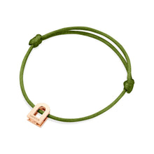 Load image into Gallery viewer, L'Arc Voyage Charm PM, 18k Rose Gold on Silk Cord Bracelet - DAVIDOR