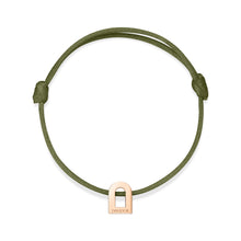 Load image into Gallery viewer, L'Arc Voyage Charm PM, 18k Rose Gold on Silk Cord Bracelet - DAVIDOR