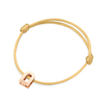 Load image into Gallery viewer, L'Arc Voyage Charm PM, 18k Rose Gold on Silk Cord Bracelet - DAVIDOR