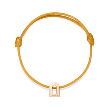 Load image into Gallery viewer, L'Arc Voyage Charm PM, 18k Rose Gold on Silk Cord Bracelet - DAVIDOR