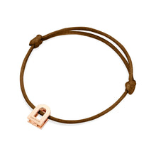 Load image into Gallery viewer, L'Arc Voyage Charm PM, 18k Rose Gold on Silk Cord Bracelet - DAVIDOR