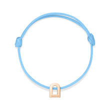 Load image into Gallery viewer, L'Arc Voyage Charm PM, 18k Rose Gold on Silk Cord Bracelet - DAVIDOR