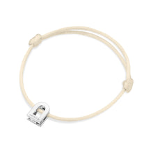 Load image into Gallery viewer, L'Arc Voyage Charm PM, 18k White Gold on Silk Cord Bracelet - DAVIDOR