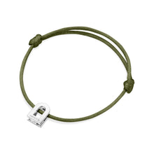 Load image into Gallery viewer, L'Arc Voyage Charm PM, 18k White Gold on Silk Cord Bracelet - DAVIDOR