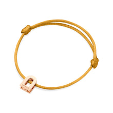Load image into Gallery viewer, L'Arc Voyage Charm PM, 18k Rose Gold on Silk Cord Bracelet - DAVIDOR