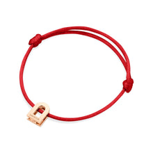 Load image into Gallery viewer, L'Arc Voyage Charm PM, 18k Rose Gold on Silk Cord Bracelet - DAVIDOR