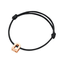 Load image into Gallery viewer, L'Arc Voyage Charm PM, 18k Rose Gold on Silk Cord Bracelet - DAVIDOR