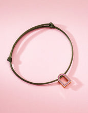 Load image into Gallery viewer, L'Arc Voyage Charm MM, 18k Rose Gold with Galerie Pink Sapphires on Silk Cord - DAVIDOR