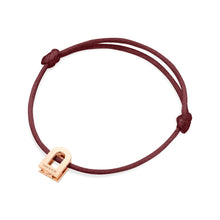 Load image into Gallery viewer, L'Arc Voyage Charm PM, 18k Rose Gold on Silk Cord Bracelet - DAVIDOR