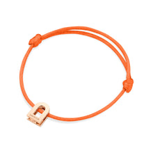 Load image into Gallery viewer, L'Arc Voyage Charm PM, 18k Rose Gold on Silk Cord Bracelet - DAVIDOR