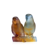 Load image into Gallery viewer, Couple de perruches Ambre - Daum
