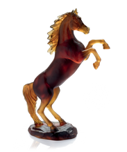 Load image into Gallery viewer, Cheval fougueux Ambre brun 500ex - Daum
