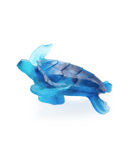 Load image into Gallery viewer, Mer de Corail Tortue de mer grand modÃ¨le Bleue - Daum
