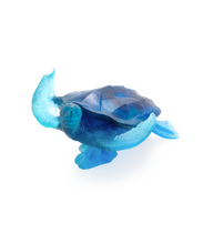Load image into Gallery viewer, Mer de Corail Tortue de mer grand modÃ¨le Bleue - Daum

