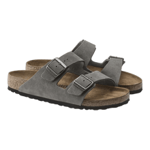 Load image into Gallery viewer, Birkenstock Arizona Nubuck Leather Desert Buck Whale Gray for Men 10207521

