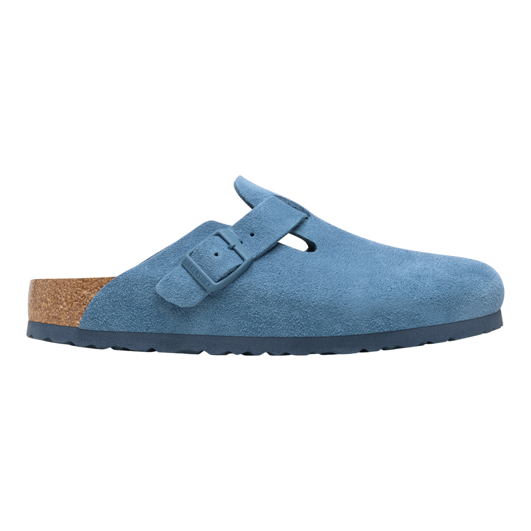 Birkenstock Boston Soft Footbed Suede Leather Elemental-Blue 1027649