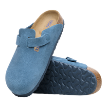 Load image into Gallery viewer, Birkenstock Boston Soft Footbed Suede Leather Elemental-Blue 1027649
