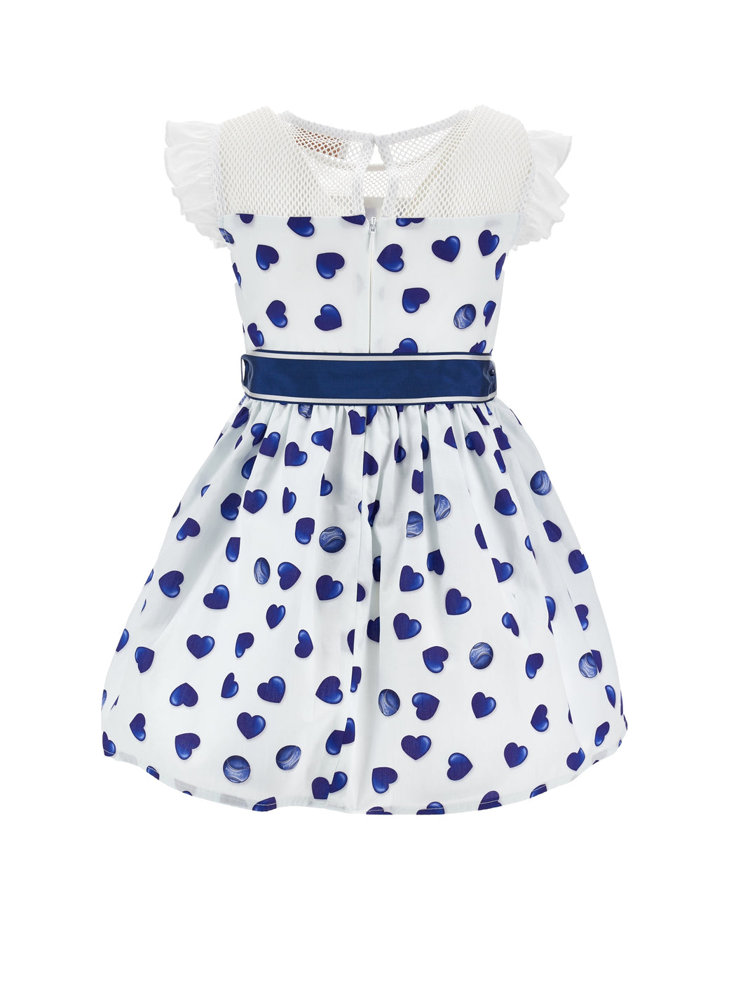 Polka dot and heart cotton dress