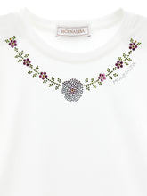 Load image into Gallery viewer, Monnalisa Rhinestone Flowers T-shirt
