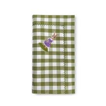 Load image into Gallery viewer, Seferî Plaid Napkin - Bunny Family - Set of 4
