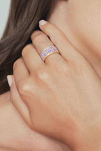 Load image into Gallery viewer, L'Arc de DAVIDOR Ring GM, 18k Yellow Gold with Lavande Lacquered Ceramic and Palais Diamonds - DAVIDOR
