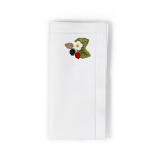 Load image into Gallery viewer, Seferî Embroidered Napkin - Berries - Set of 4
