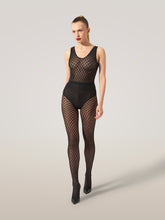 Load image into Gallery viewer, Velvet Net Illusion Tights
