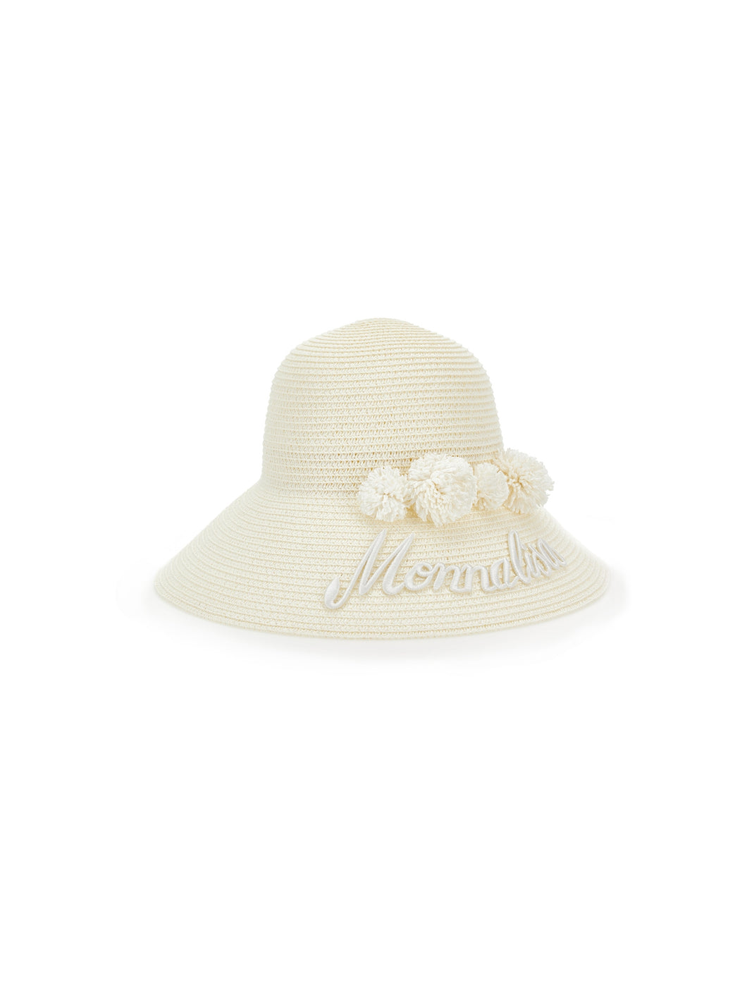Straw hat pom pom