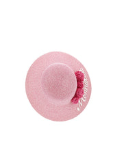 Load image into Gallery viewer, Straw hat pom pom

