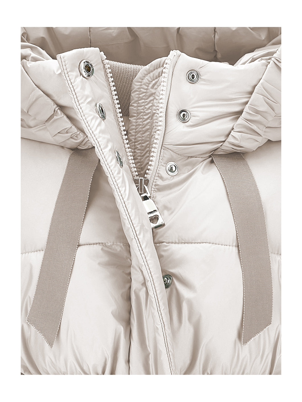 Long down jacket with hood