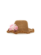 Load image into Gallery viewer, Straw hat with flowers
