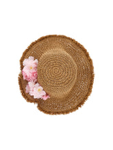 Load image into Gallery viewer, Straw hat with flowers
